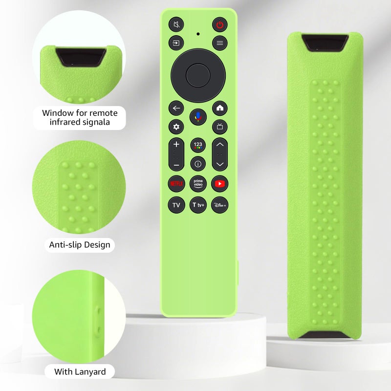 Climberer 2PACK Climberer Cover for TCL RC923A FMB1 / RC813A FMB1 2025 QM6K QM7K TV Remote, Silicone Case Glow in Dark - Blue+Green - Image 4