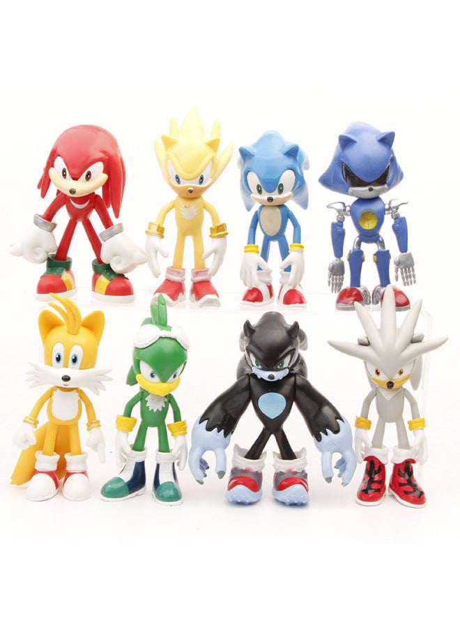 Sonic Sonic Boy Supersonic Mouse 10 PSP Game Doll Hand-made Ornament Micro Landscape Doll Model-Color:10 Types Of Feitian Rat 12CM0.96KG - Image 2