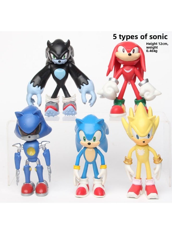 Sonic Sonic Boy Supersonic Mouse 10 PSP Game Doll Hand-made Ornament Micro Landscape Doll Model-Color:10 Types Of Feitian Rat 12CM0.96KG - Image 3
