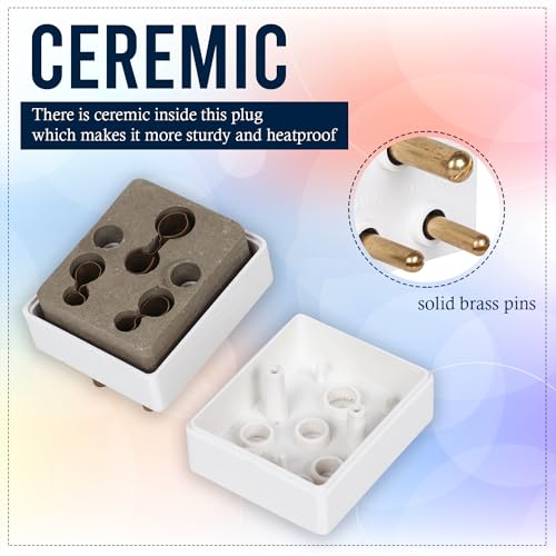 MICA 6 amp. to 16 amp. Ceramic Inside Solid 3 Pin Conversion Plug and MICA 2 Pin 6 amp. Universal Travel Adapter Conversion Plug (1) - Image 3