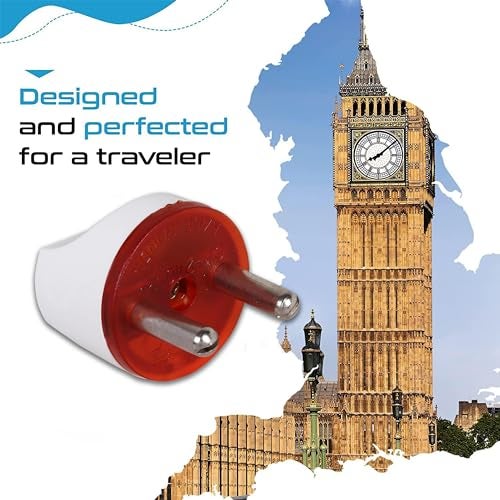 MICA 6 amp. to 16 amp. Ceramic Inside Solid 3 Pin Conversion Plug and MICA 2 Pin 6 amp. Universal Travel Adapter Conversion Plug (1) - Image 4