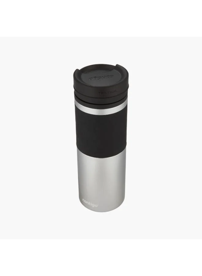 كونتيجو Contigo Plain Stainless Steel Travel Mug with Wide Mouth and Leak Resistant Design - 470 ml