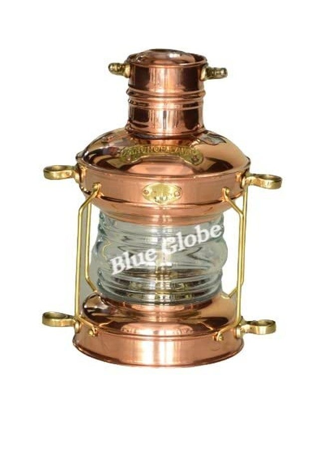 Blue Globe Vintage Burner Lantern- 12” Leeds Burton Nautical Maritime Ship- Oil Lamp Burner Lantern -Hanging Lantern with Dimmer Switch- Decorative Collectible Home Decor (Copper & Brass) by Blue Globe Export - Image 5