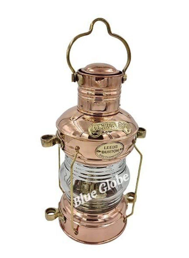 Blue Globe Vintage Burner Lantern- 12” Leeds Burton Nautical Maritime Ship- Oil Lamp Burner Lantern -Hanging Lantern with Dimmer Switch- Decorative Collectible Home Decor (Copper & Brass) by Blue Globe Export - Image 3