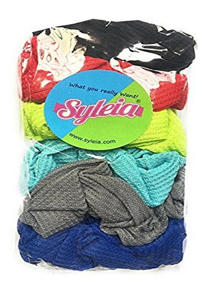 Syleia - 6 Pcs Hair Scrunchies Thermal Elastic Hair Bands Scrunchy Hair Ties Ropes Scrunchie For Women Or Girls Hair Accessories 6 Assorted Colors Scrunchies (6 Pcs Thermal Hair Scrunchies) - Image 1