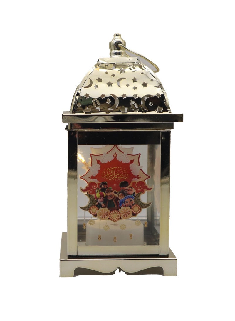 يوويل فانوس رمضان، مصباح زينة رمضان، مصباح زينة العيد للاستخدام الداخلي والخارجي مع مكبر صوت لتشغيل الموسيقى الإسلامية - Image 1