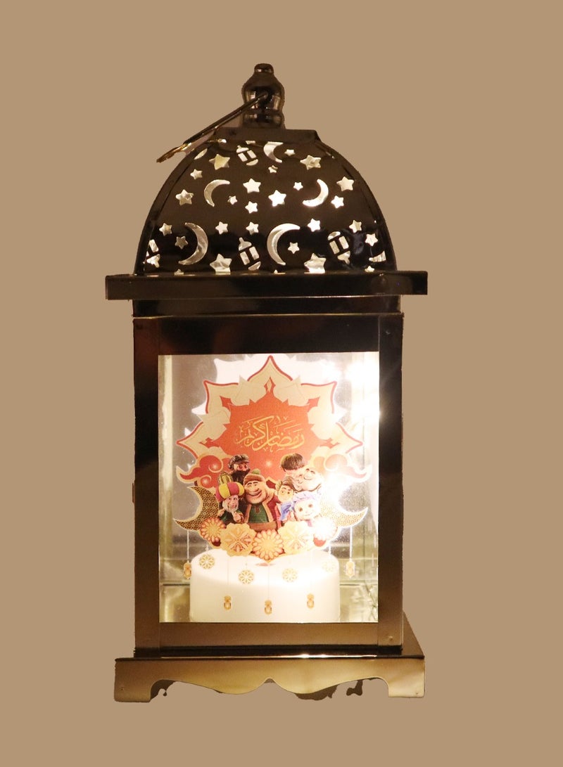 يوويل فانوس رمضان، مصباح زينة رمضان، مصباح زينة العيد للاستخدام الداخلي والخارجي مع مكبر صوت لتشغيل الموسيقى الإسلامية - Image 2