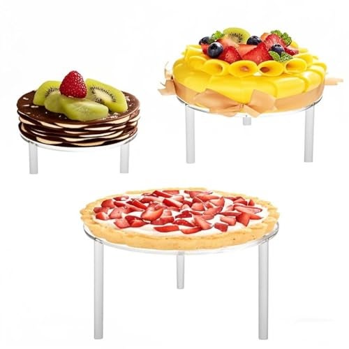 HESIN Acrylic Cupcake Holder for Wedding 3 Tier Cake Display Risers Dessert Stand Rack for Bakery Pizza Home Party Service Decoration Organizer Pedestal Stand - Image 1