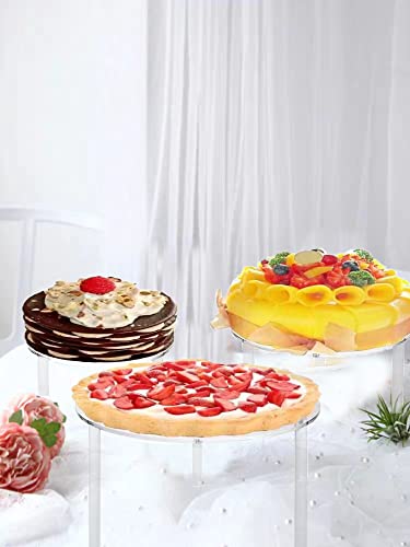 HESIN Acrylic Cupcake Holder for Wedding 3 Tier Cake Display Risers Dessert Stand Rack for Bakery Pizza Home Party Service Decoration Organizer Pedestal Stand - Image 5