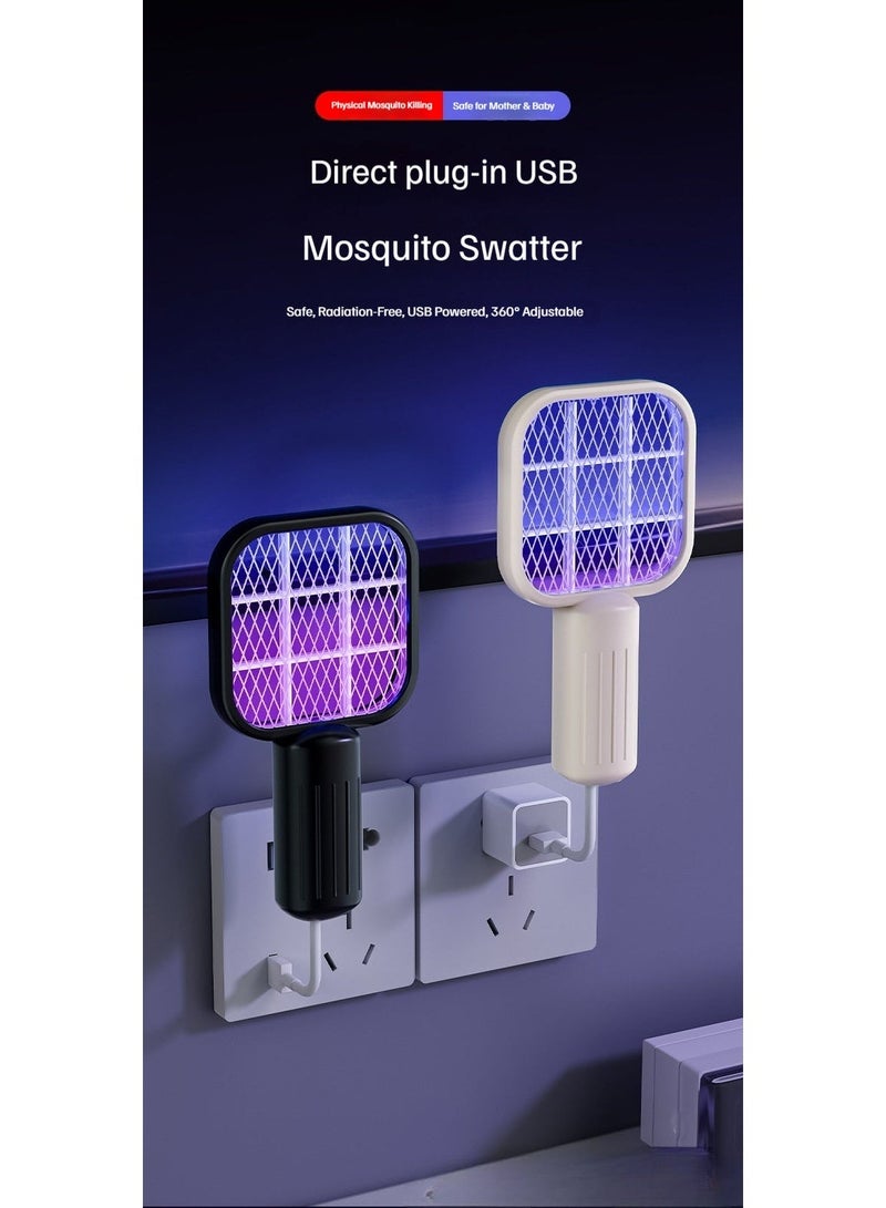 Hugifts USB electric mosquito swatter/mosquito killer lamp, household mosquito killer lamp, mini 2-in-1 mosquito repellent - Image 2