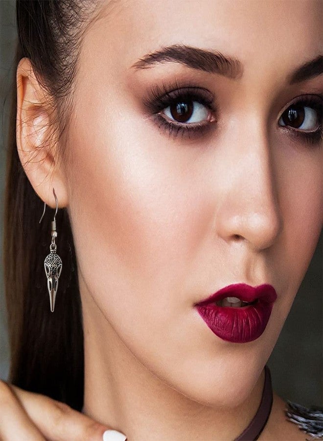 metulip 50Pcs Alloy Raven Skull Charms Pendants for Jewelry Making Findings Antique Silver Bird Head Skeleton Charms for DIY Key Chain Bracelet Necklace Halloween Accesories - Image 3