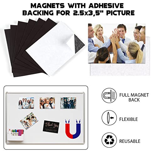 CHUNNIAO Magnetic Sheets with Adhesive for Wallet Size Pictures,2.5x3.5-80 Pack,Bulk Self Adhesive Backing,Create Picture Magnets for Refrigerator,Peel and Stick on,Decoration Your Home and Classroom - Image 5