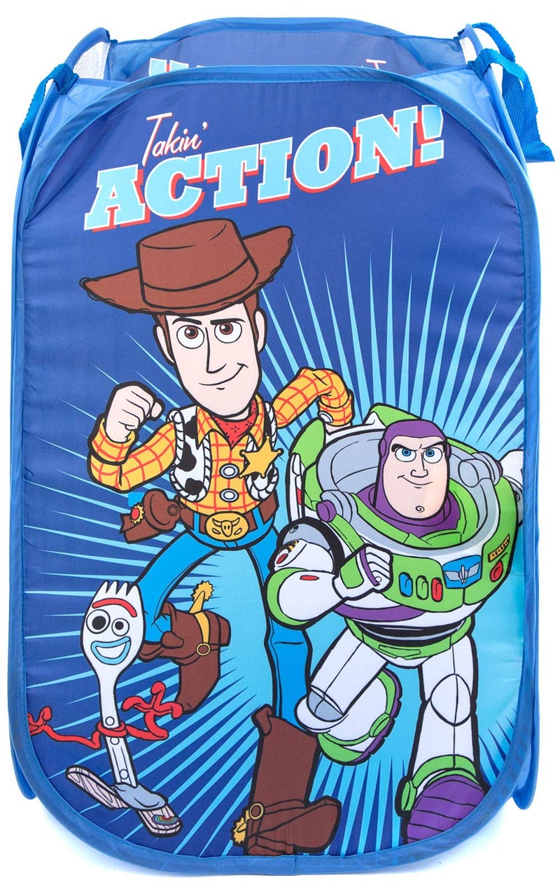 Jay Franco Disney Pixar Toy Story Pop Up Hamper - Mesh Laundry Basket/Bag with Durable Handles - Features Woody  Buzz Lightyear & Forky (Official Disney Product) - Image 1