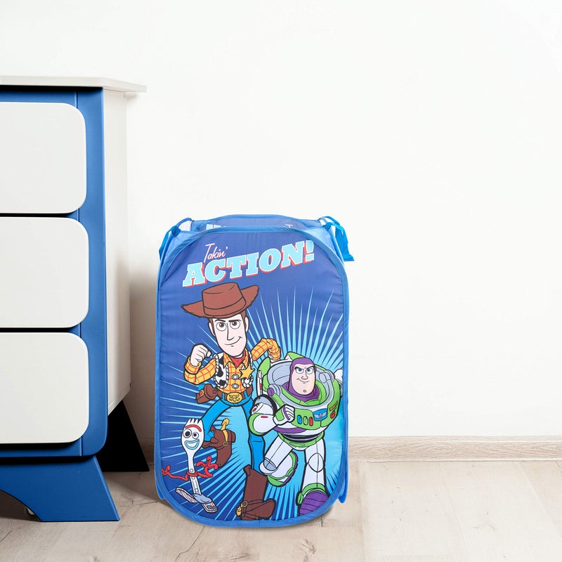 Jay Franco Disney Pixar Toy Story Pop Up Hamper - Mesh Laundry Basket/Bag with Durable Handles - Features Woody  Buzz Lightyear & Forky (Official Disney Product) - Image 4