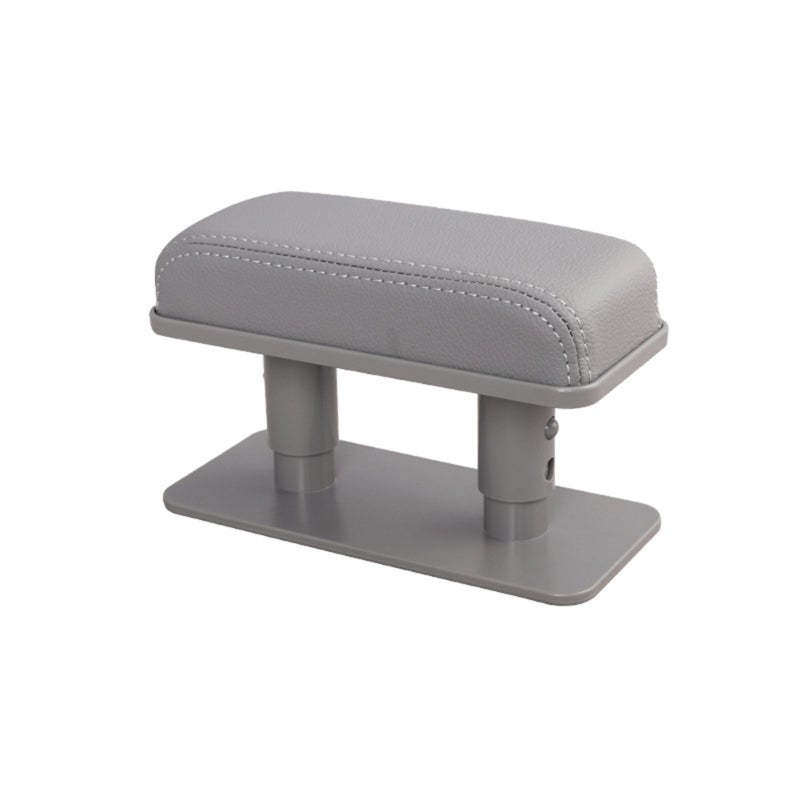 Car Armrest Left Elbow Support: Grey Soft PU Leather With Memory Foam - Adjustable Height 9cm/10.5cm/12cm Comfort Armrest Pad for Car Driving - Image 1