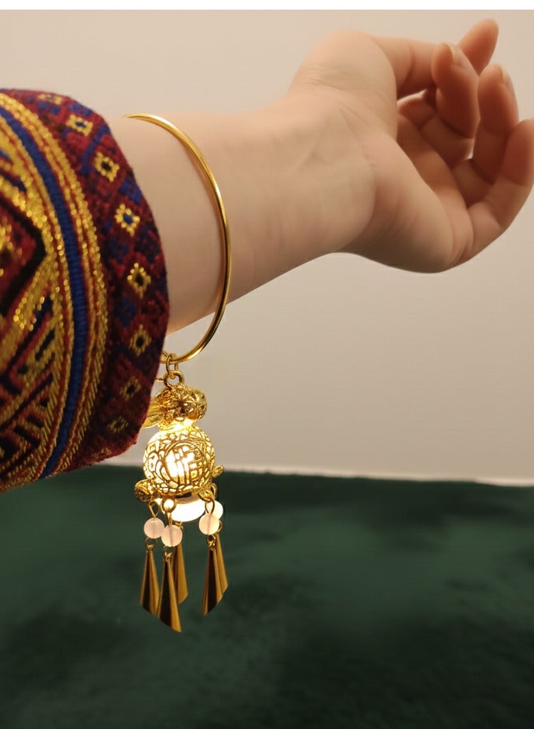 ايه ام سوار بتصميم عتيق، دافئ ومتألق، مناسب لجميع الأعمار، قابل لتعديل المقاس، مصنوع يدويًا بتصميم فانوس قصر من سبيكة معدنية مرصعة، أفضل هدية لرمضان، وارتداء في الأعياد - Image 3