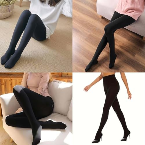 HSR Soft Touch Thermal Tights for Women, Thermal Winter Tights, Ultimate Warm Fleece Leggings for Women, Free Size (Waist Size 24 inch to 34 inch) - Image 3