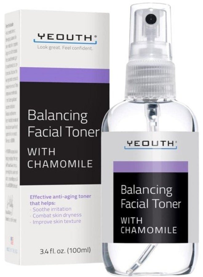 Yeouth Balancing Facial Toner With Chamomile, Allantoin, Alcloxa, 3.4Oz - Image 2