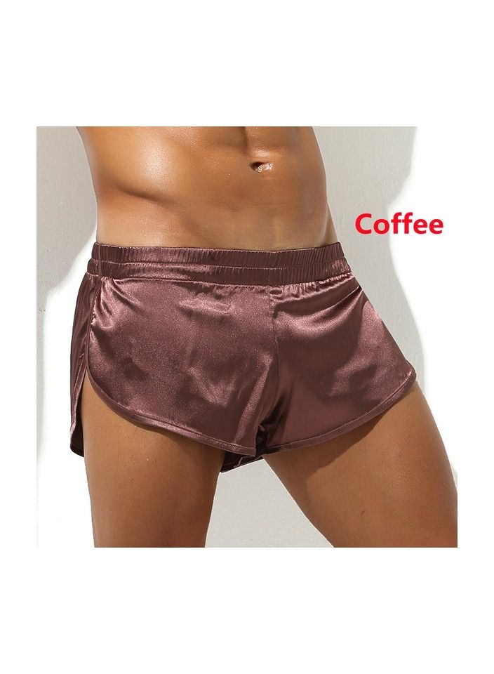 1-Piece Classic Basics Loose Boxers Shorts Men's Panties Underwear Sleepwear Color Coffee Size L - Image 1