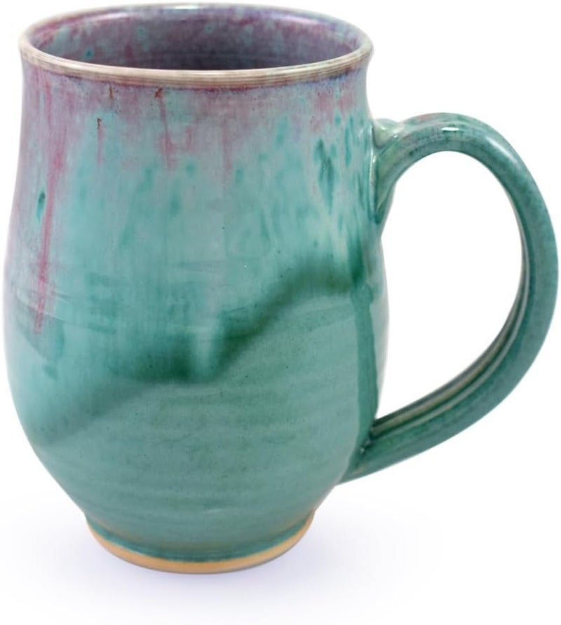 Modern Artisans American Made Orchid Green Pottery Collection 20oz Coffee Mug - Image 1