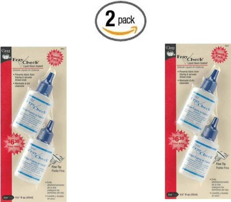 Dritz Fray Check Liquid Seam Sealant 1674 075Ounce 2Pack x2 - Image 2