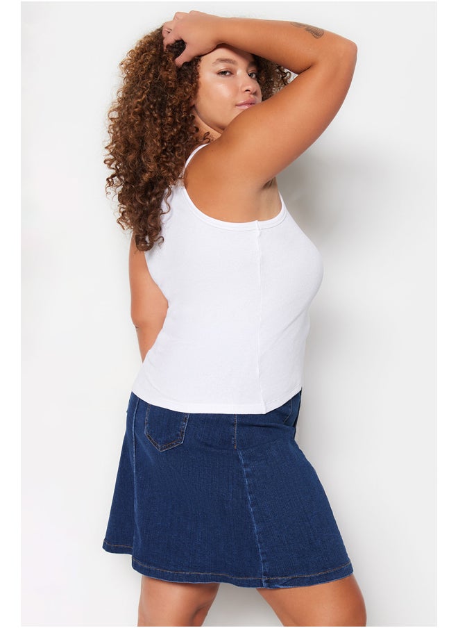 trendyol - White Halter Neck Basic Knitted Undershirt TBBSS23CV00000 - Image 1