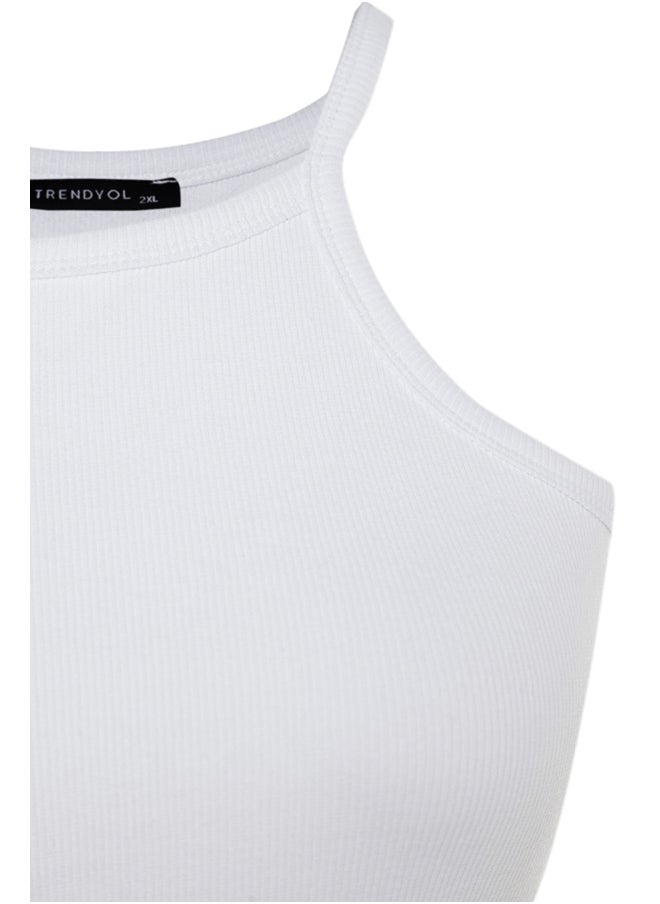 trendyol - White Halter Neck Basic Knitted Undershirt TBBSS23CV00000 - Image 1