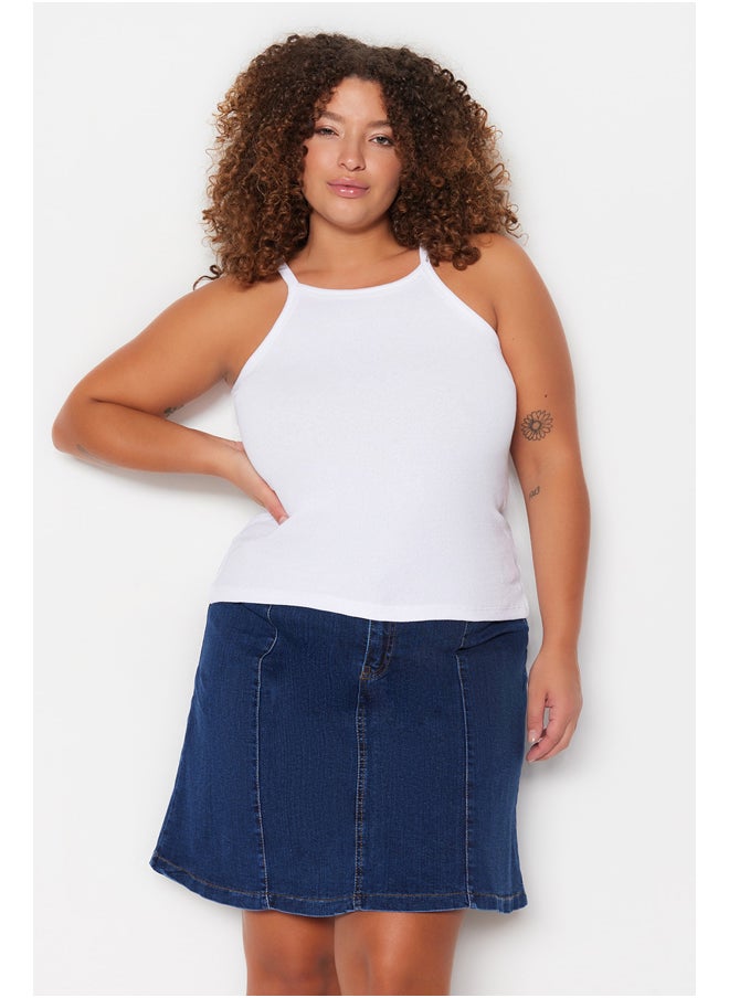 trendyol - White Halter Neck Basic Knitted Undershirt TBBSS23CV00000 - Image 1