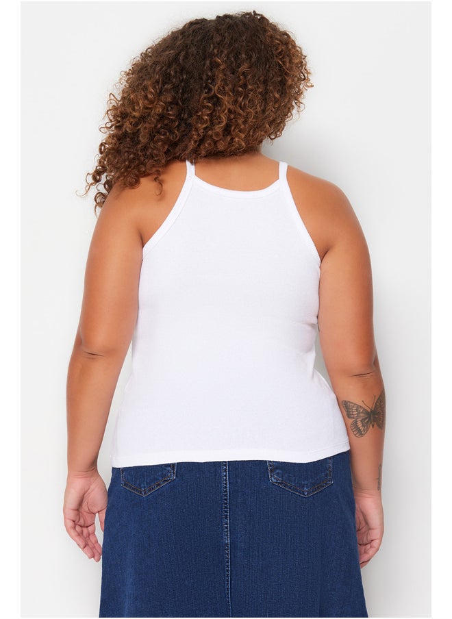 trendyol - White Halter Neck Basic Knitted Undershirt TBBSS23CV00000 - Image 1