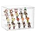ZLLZUU Clear Acrylic Display Case for Figures 4 Layer Figure Display Shelf with 3 Movable Plate Stackable Display Box with Magnetic Door for Collectibles 1 Pack - Image 3