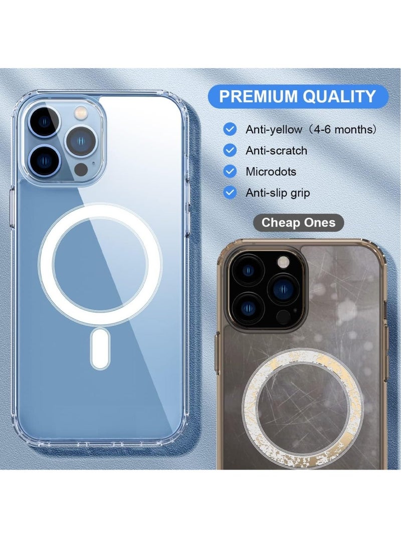 ELTRAZONE Magnetic iPhone 13 Pro Max 6.7 Inch Case Clear TPU Transparent with Shock Absorption Proof Anti Scratch Resistant Bumper Protective Crystal Cover - Image 2