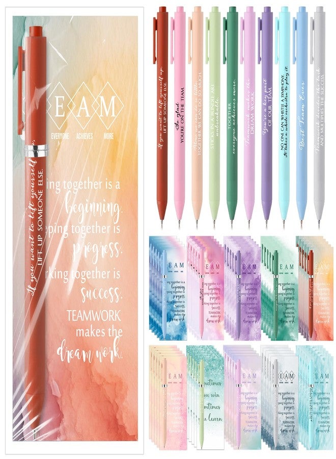Quelay 30 Set Motivational Employee Appreciation Gifts Bulk Inspiring Quote Bookmarks Inspirational Pens for Women Team Building Gifts Employees Appreciation Thank You Coworker Staff(Team) - Image 1