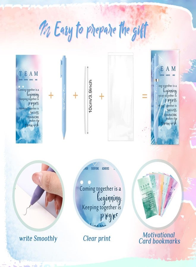 Quelay 30 Set Motivational Employee Appreciation Gifts Bulk Inspiring Quote Bookmarks Inspirational Pens for Women Team Building Gifts Employees Appreciation Thank You Coworker Staff(Team) - Image 3