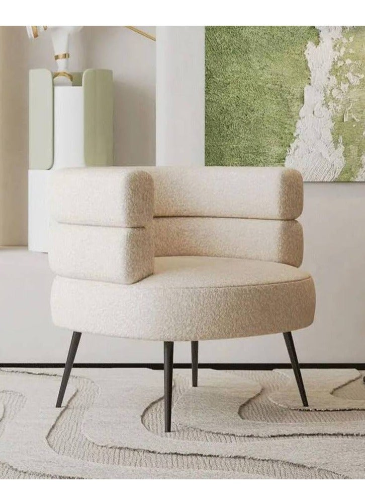 Crest J fabric boucle chair with a different designBeige fabric boucle chair with a different design ll BEIGE - Image 1