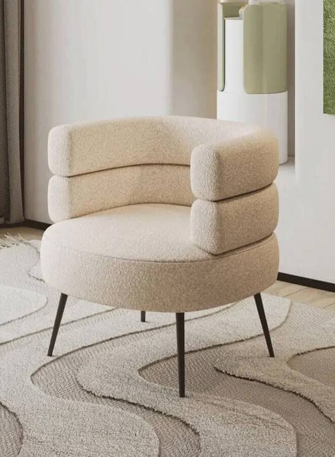 Crest J fabric boucle chair with a different designBeige fabric boucle chair with a different design ll BEIGE - Image 2