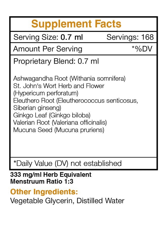 Secrets of the Tribe Tame The Monster Alcohol-Free Extract, Tincture, Glycerite Ashwagandha,St. John's Wort, Eleuthero Siberian Ginseng, Ginkgo, Valerian, Mucuna. Mood Balance Formula (4 FL OZ) - Image 4