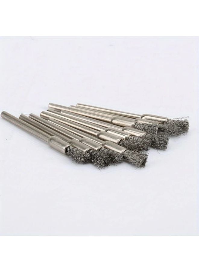 10pcs Stainless Steel Wire Wheel Brush Set For Rotary Tools Cleaning Deburring - Image 5