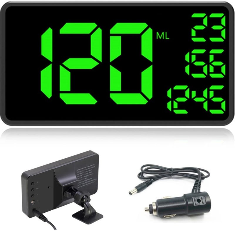 Truck GPS Speedometer 62 Inch Big Screen Heads Up Display for Cars Digital MPH Odometer for Dashboard HUD Speeding Alert Speed Meter Trip for Golf Cart All Vehicle