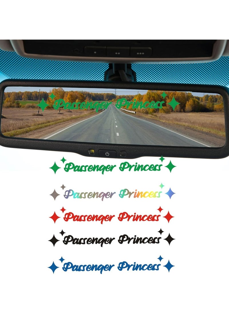 Oasisgalore 5pcs Cute Car Decal Stickers - Passenger Princess Family Letter Stickers for Mirror, Window, and Bumper  - Image 2