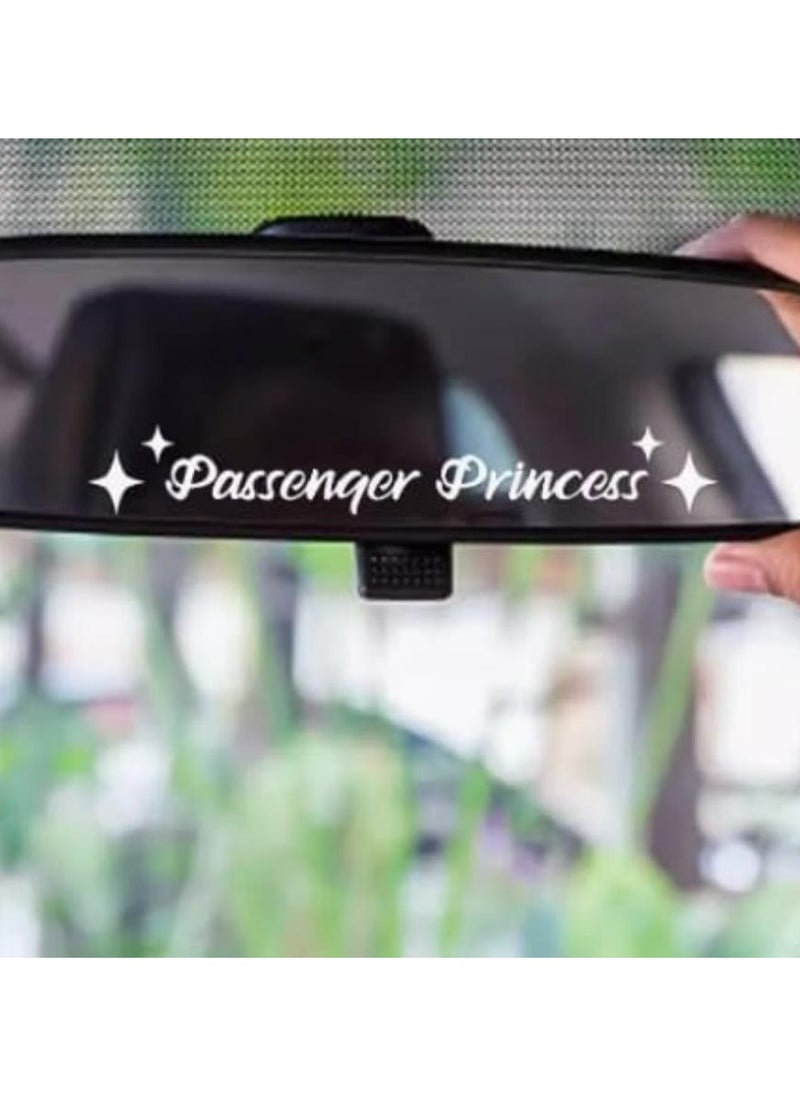 Oasisgalore 5pcs Cute Car Decal Stickers - Passenger Princess Family Letter Stickers for Mirror, Window, and Bumper  - Image 3