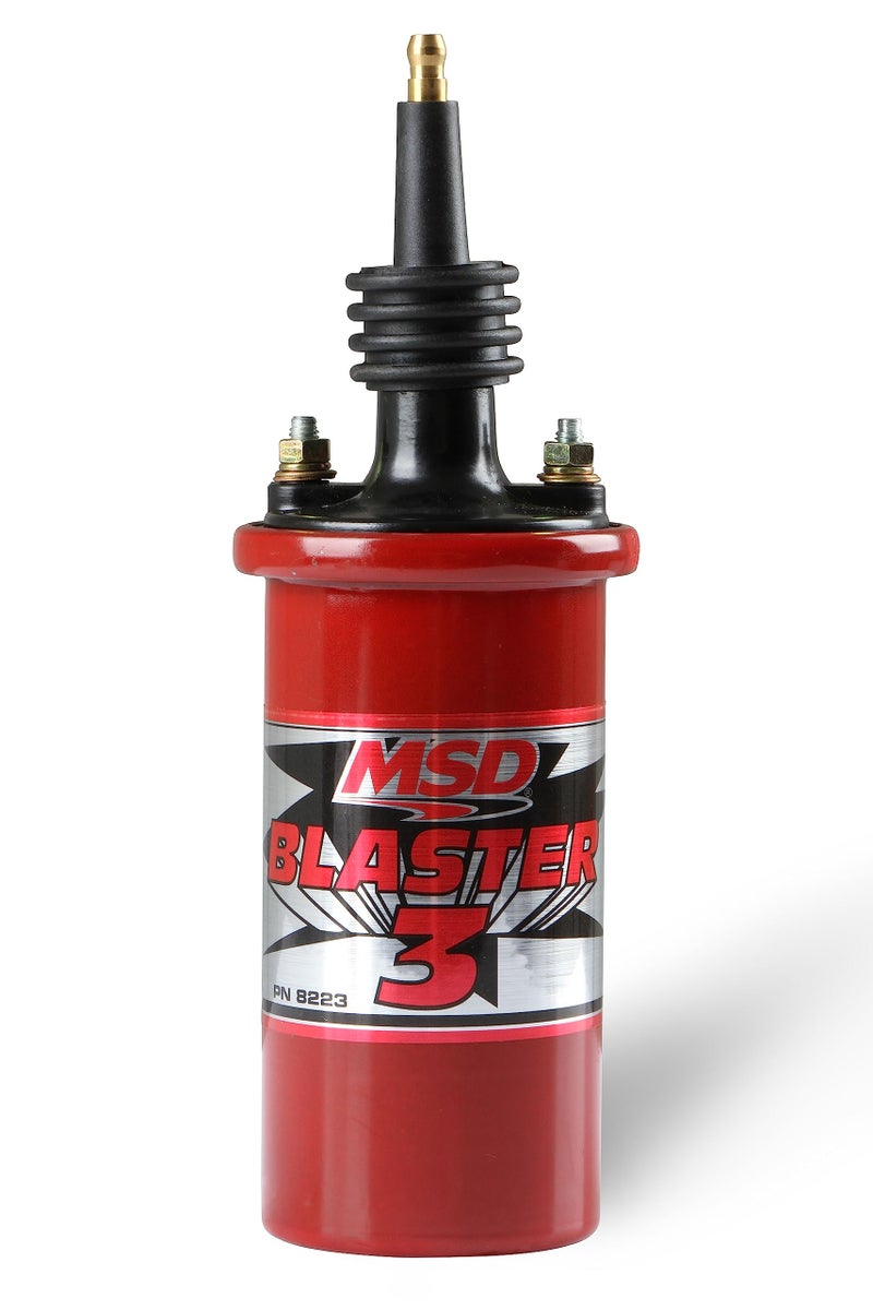 MSD 8223 Ignition Coil Blaster 3 Series 90 degree terminalboot Red