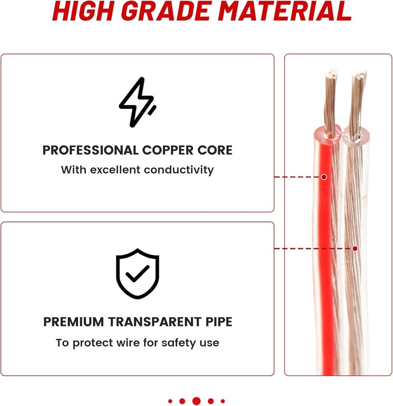 RED WOLF موصل محول سلك مكبر الصوت RED WOLF لسيارات تويوتا ولكزس - Image 4