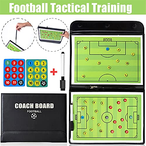 FantasyDay Soccer Coaches Tactical Board, Portable Magnetic Football Coaching Clipboard Futsal Tactics Strategy Blackboard - Sport Training Assistant Equipment KIt with Player Markers, Pen and Eraser - Image 5
