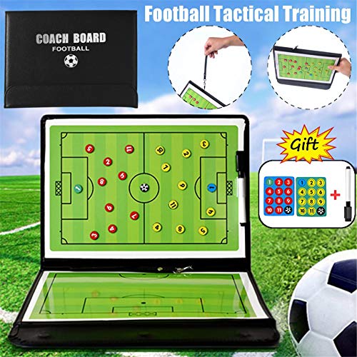 FantasyDay Soccer Coaches Tactical Board, Portable Magnetic Football Coaching Clipboard Futsal Tactics Strategy Blackboard - Sport Training Assistant Equipment KIt with Player Markers, Pen and Eraser - Image 4