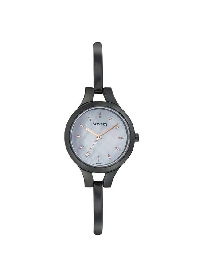 سوناتا ساعة يد أنالوج دائرية من الفولاذ المقاوم للصدأ  -  مم - أسود - Image 5