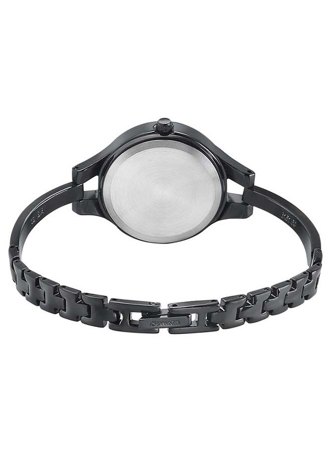 سوناتا ساعة يد أنالوج دائرية من الفولاذ المقاوم للصدأ  -  مم - أسود - Image 3