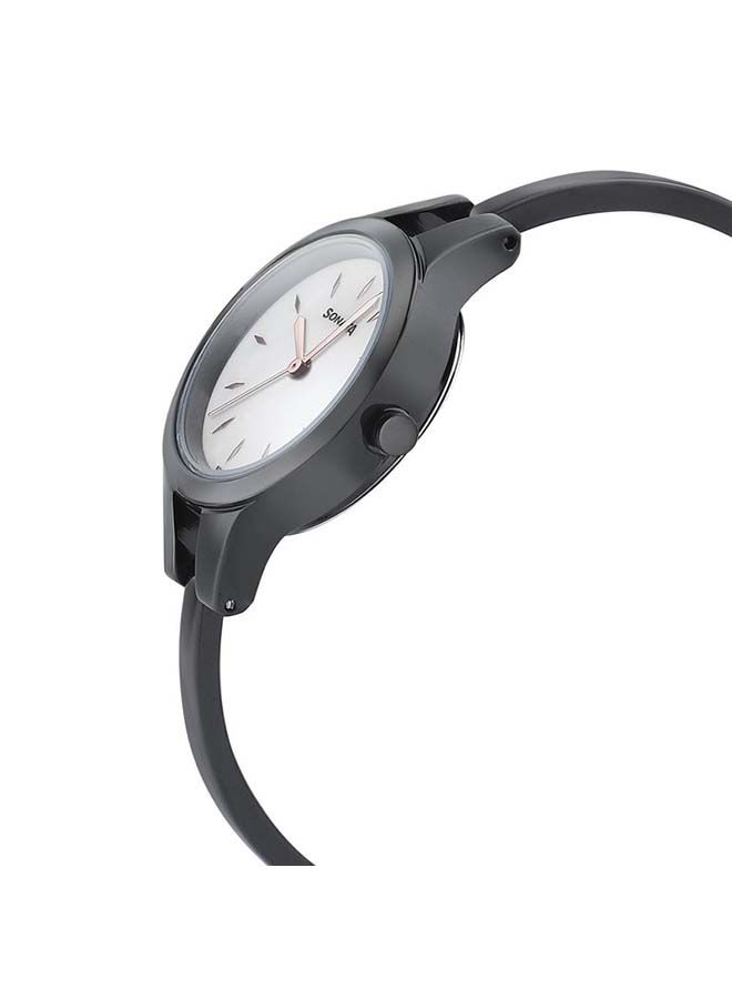 سوناتا ساعة يد أنالوج دائرية من الفولاذ المقاوم للصدأ  -  مم - أسود - Image 2
