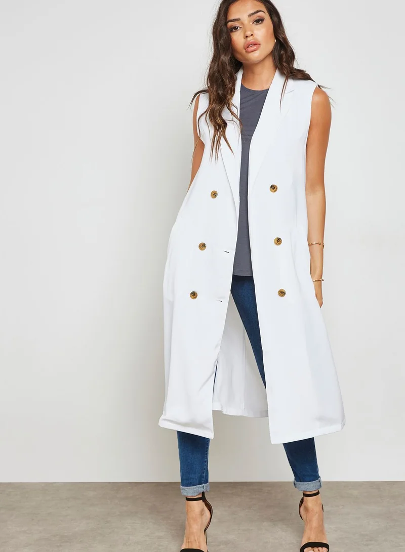 FOREVER 21 Long Line Button Detail Blazer