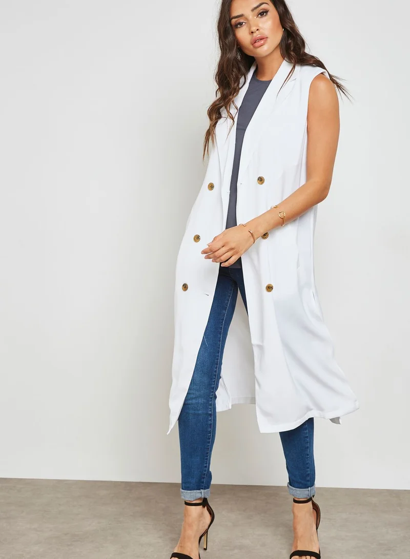 FOREVER 21 Long Line Button Detail Blazer