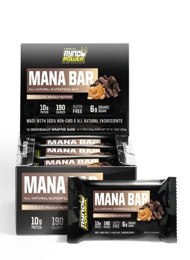 Ryno Power "Ryno Power Mana Protein Bar Caddy (12 Servings) 'Chocolate Peanut Butter' - Image 1